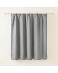 Alder Dell Shower Curtain Hanging Flat From A Plain Rod - Gray (synthetic illustration; no displayed measurements)