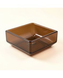 Russet Brown Tempered Glass Rectangular Vessel Bathroom Sink (synthetic illustration; no displayed measurements)