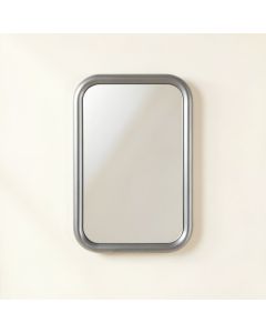 Field Bend Framed Wall Mirror - Gray (synthetic illustration; no displayed measurements)