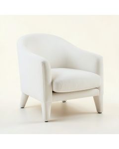 Spruce Crest Upholstered Armchair - White (synthetic illustration; no displayed measurements)