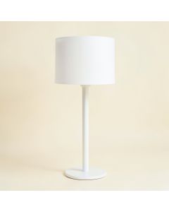Wren Canyon Floor Lamp With A Plain Fabric Shade - White (synthetic illustration; no displayed measurements)
