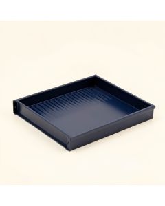 Willow Crossing Empty Under-Desk Cable Tray - Navy (synthetic illustration; no displayed measurements)
