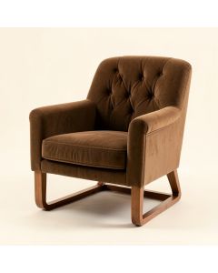Ternes 30 '' Wide Tufted Velvet Swivel Armchair (synthetic illustration; no displayed measurements)