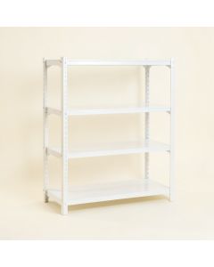 69 '' H X 68 '' W X 27.5 '' D 4 Shelf Shelving Unit (synthetic illustration; no displayed measurements)
