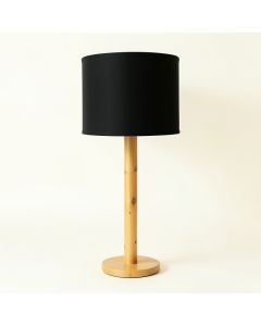 Ash Crest Floor Lamp With A Plain Fabric Shade - Black (synthetic illustration; no displayed measurements)