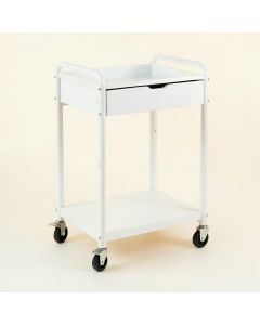 Clay Bend Empty Rolling Workshop Cart - White (synthetic illustration; no displayed measurements)