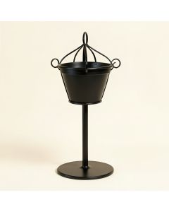 Lowestoft Outdoor Decorative Welcome Sign With Hanging Basket Planter Stand (synthetic illustration; no displayed measurements)