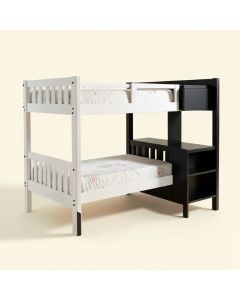 Otha Twin Solid Wood L-Shaped Bunk Bed With Desk And Shelves By Harriet Bee (synthetic illustration; no displayed measurements)