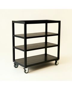 Juniper Dale Empty Rolling Workshop Cart - Black (synthetic illustration; no displayed measurements)
