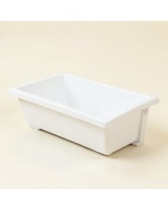 Rowan Dale Empty Railing Planter With Integral Brackets - White (synthetic illustration; no displayed measurements)