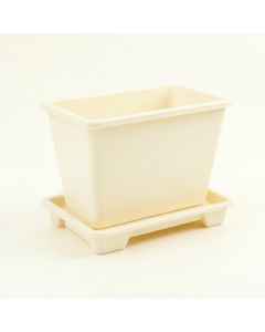 Field Brook Empty Raised Planter - Cream (synthetic illustration; no displayed measurements)
