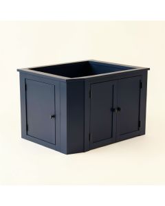 Clay Bridge Empty Furniture-Style Litter Enclosure - Navy (synthetic illustration; no displayed measurements)