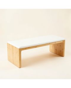 Dawn Arc Indoor Bench (synthetic illustration; no displayed measurements)