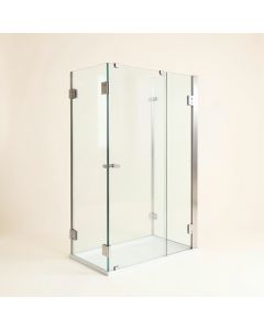 40 '' W X 55 '' H Pivot Frameless Tub Door (synthetic illustration; no displayed measurements)