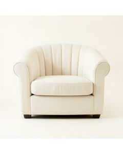 Summit Arc Upholstered Armchair - Cream (synthetic illustration; no displayed measurements)