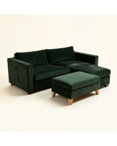 Vernonburg 118 '' Wide Velvet Reversible Modular Sofa & Chaise With Ottoman (synthetic illustration; no displayed measurements)