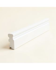 High Density Polyurethane , Primed White 7 7/8 '' H X 78 '' W X 5/8 '' D Chair Rail (synthetic illustration; no displayed measurements)