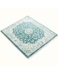 Oliver Power Loom Teal/White Rug (synthetic illustration; no displayed measurements)