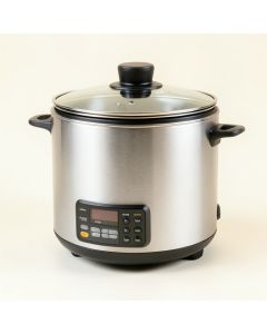 Kalorik 8 Quart Digital Slow Cooker With Locking Glass Lid (synthetic illustration; no displayed measurements)