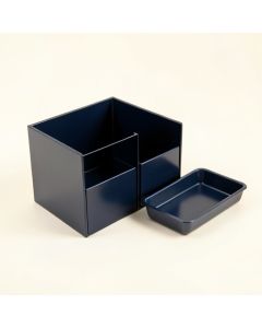 River Arc Empty Coffee-Station Organizer - Navy (synthetic illustration; no displayed measurements)