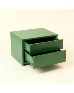 Shore Dell Small-Parts Storage Drawer Cabinet - Green (synthetic illustration; no displayed measurements)