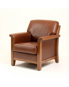 Colyer 32 '' Wide Genuine Leather Armchair (synthetic illustration; no displayed measurements)