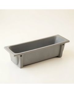 Meadow Bend Empty Railing Planter With Integral Brackets - Gray (synthetic illustration; no displayed measurements)