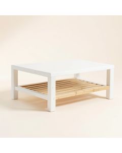 Flint Field Coffee Table - White (synthetic illustration; no displayed measurements)