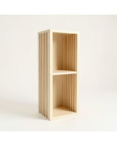 Maple Branch Narrow Cubby Tower - Cream (synthetic illustration; no displayed measurements)