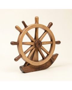 Bucoli Wooden Ship Wheel Sculpture (synthetic illustration; no displayed measurements)