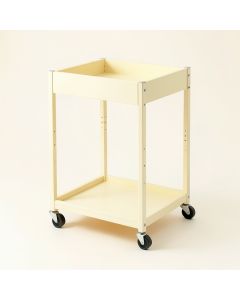 Linden Branch Empty Rolling Workshop Cart - Ivory (synthetic illustration; no displayed measurements)
