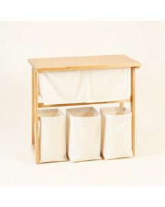 Harbor Dell Laundry Sorting Station With Plain Removable Bags - Ivory (synthetic illustration; no displayed measurements)