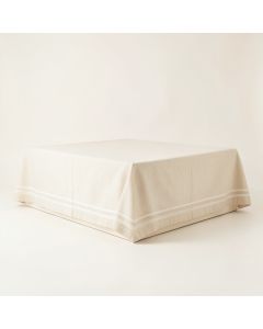 Stone Edge Flat Bed Sheet - Cream (synthetic illustration; no displayed measurements)