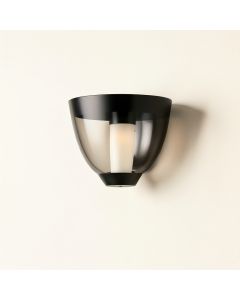 Hazel Bridge Wall Sconce Mounted On A Plain Wall - Black (synthetic illustration; no displayed measurements)