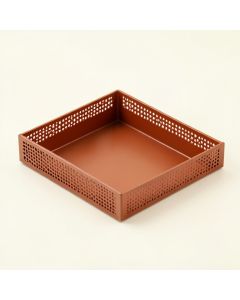Meadow Bend Empty Under-Desk Cable Tray - Terracotta (synthetic illustration; no displayed measurements)