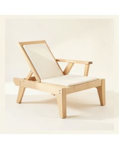 Flint Dale Outdoor Lounge Chair - Ivory (synthetic illustration; no displayed measurements)