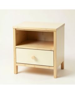 Pine Arc Nightstand - Cream (synthetic illustration; no displayed measurements)