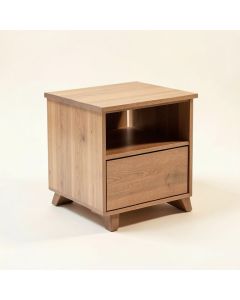Renovo Solid Wood End Table With Storage (synthetic illustration; no displayed measurements)