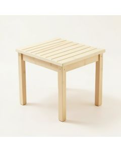 Pine Branch Compact Balcony Table - Cream (synthetic illustration; no displayed measurements)