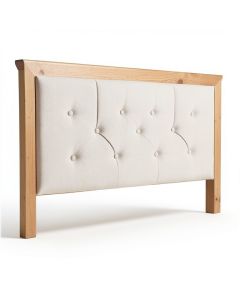 Weathersby Nail Button Notched Duck Upholstered Panel Headboard (synthetic illustration; no displayed measurements)