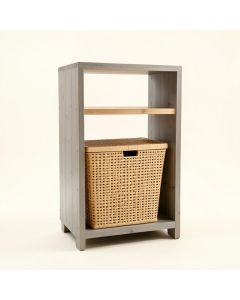 Brook Bridge Freestanding Pull-Out Hamper Cabinet - Gray (synthetic illustration; no displayed measurements)