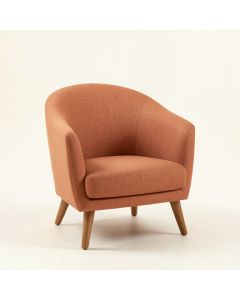 Alder Falls Upholstered Armchair - Terracotta (synthetic illustration; no displayed measurements)
