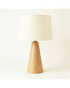 Rowan Brook Table Lamp With A Plain Fabric Shade - Cream (synthetic illustration; no displayed measurements)