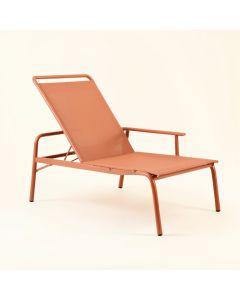Alder Branch Outdoor Lounge Chair - Terracotta (synthetic illustration; no displayed measurements)
