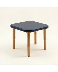 Vale Bend Compact Balcony Table - Navy (synthetic illustration; no displayed measurements)