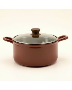 Ayesha Home Collection Porcelain Enamel Nonstick Saucepan With Lid , 3-Quart (synthetic illustration; no displayed measurements)