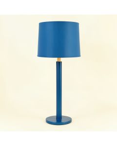 River Canyon Floor Lamp With A Plain Fabric Shade - Blue (synthetic illustration; no displayed measurements)