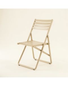 Meadow Crossing Folding Outdoor Chair - Beige (synthetic illustration; no displayed measurements)