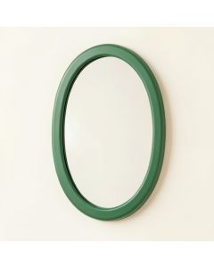 Oak Bend Framed Wall Mirror - Green (synthetic illustration; no displayed measurements)