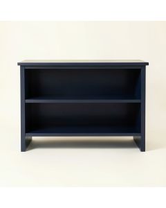 Slate Bend Low Bookcase - Navy (synthetic illustration; no displayed measurements)